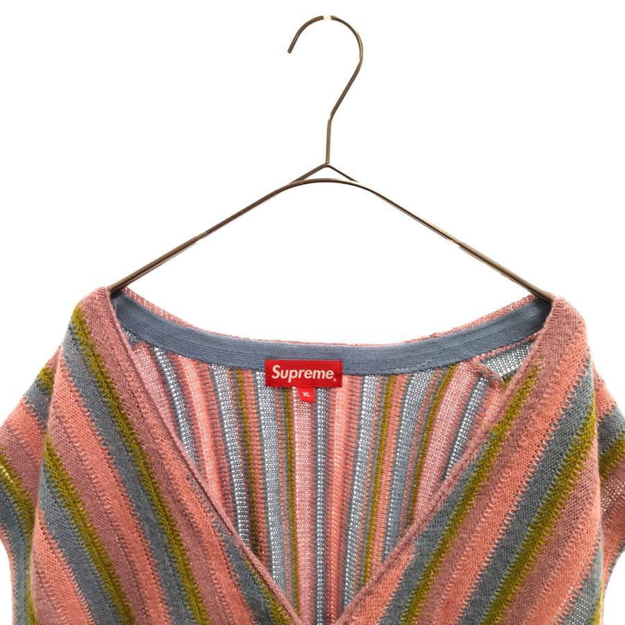 Supreme 21SS Stripe Sweater Vest Stripe Sweater Vest Zip Up Multicolor XL  Multicolor