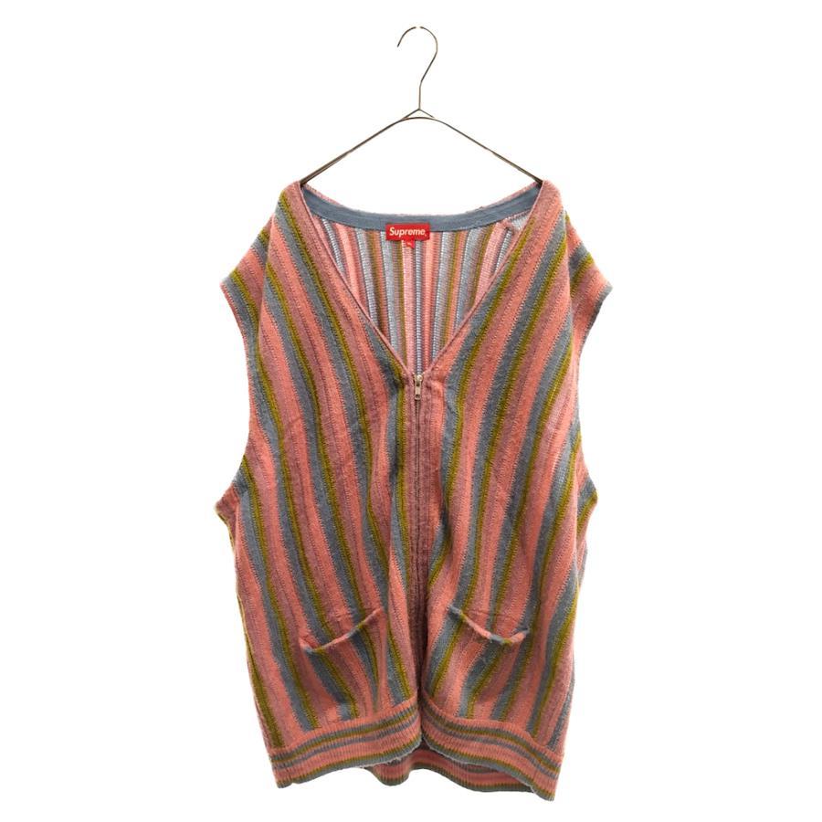 Supreme 21SS Stripe Sweater Vest Stripe Sweater Vest Zip Up Multicolor XL  Multicolor
