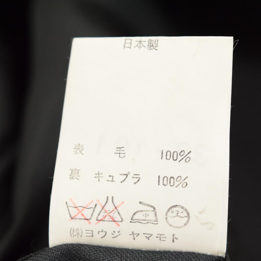 Yohji Yamamoto POUR HOMME ヨウジヤマモト プールオム 90SS 犬刺繍ノーカラー テーラードジャケット アーカイブ ブラック