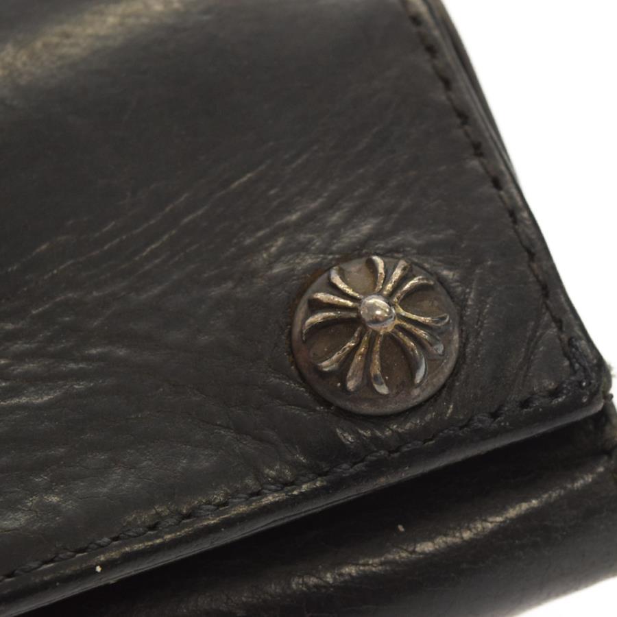 Buy CHROME HEARTS 3FOLD/3FOLD CROSS BALL BUTTON LEATHER WALLET