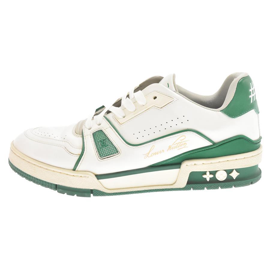 green and white lv sneakers