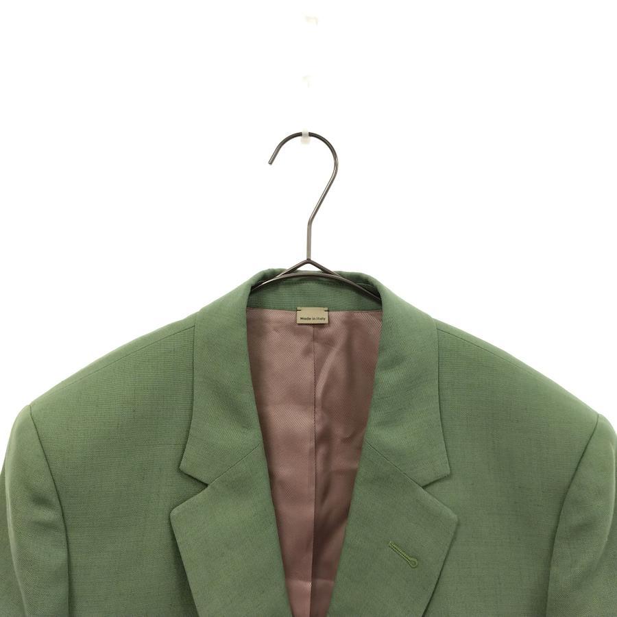 Gucci 21AW Single Breasted Linen Tailored Jacket Green 652009 40 Green