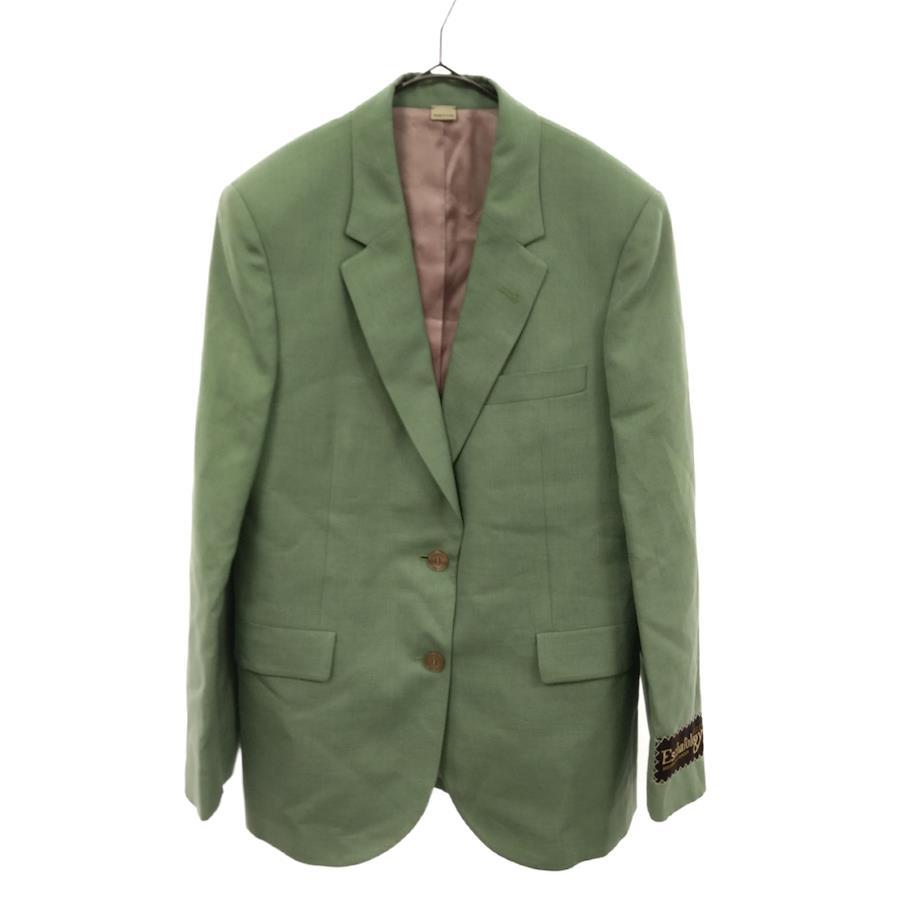 Gucci 21AW Single Breasted Linen Tailored Jacket Green 652009