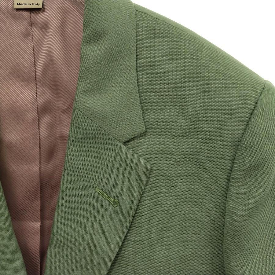 Gucci 21AW Single Breasted Linen Tailored Jacket Green 652009 40 Green