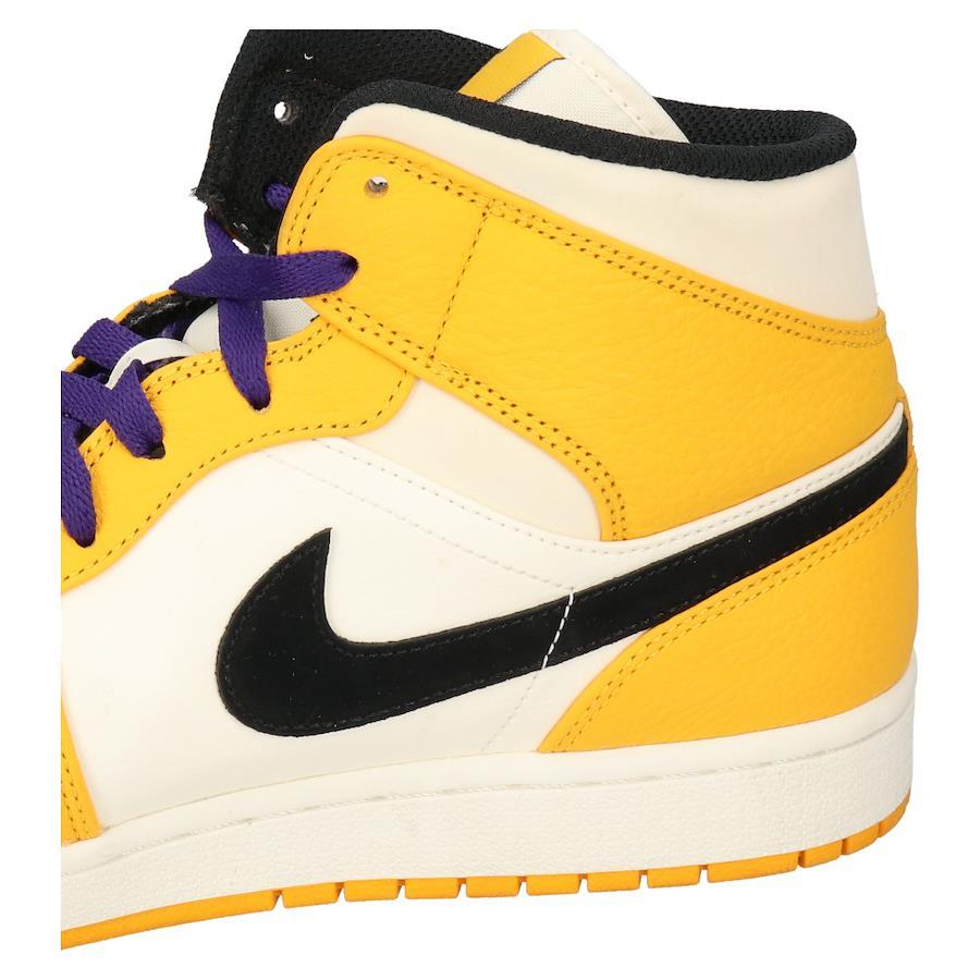 Nike AIR JORDAN 1 MID SE LAKERS Air Jordan 1 MID Lakers low-frequency cut  sneakers yellow/white US11/29cm 852542-700 29.0cm yellow/white