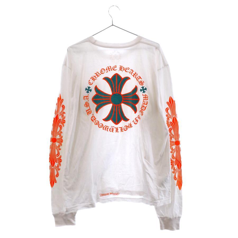 CHROME HEARTS Miami Limited Back Cross L/S Tee Miami Limited Back Cross  Long Sleeve T-shirt White XL White