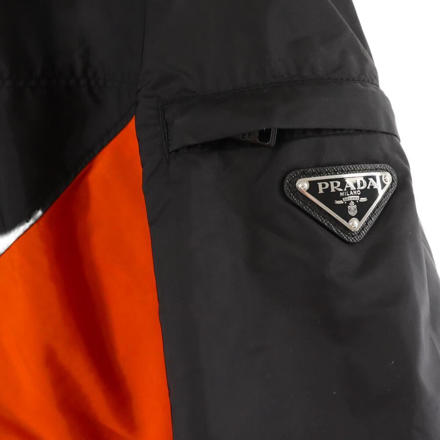 Prada 21AW RE-NYLON Bicolor Mountain Parka Jacket Orange/Black SGB955 S212  1WQ9 M Orange/Black