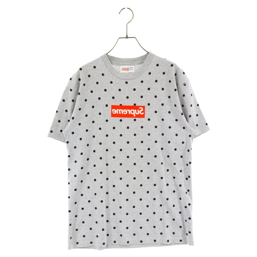 Supreme 12SS x Comme des Garçons Dover Street Dot Box Logo Short Sleeve  T-shirt Gray M Gray