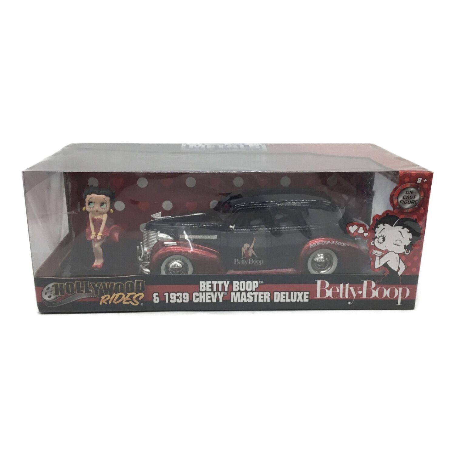 METALS DIE CAST Model Car 1:24 Hollywood Rides 1939 CHEVY MASTER DELUXE  W/BETTY BOOP