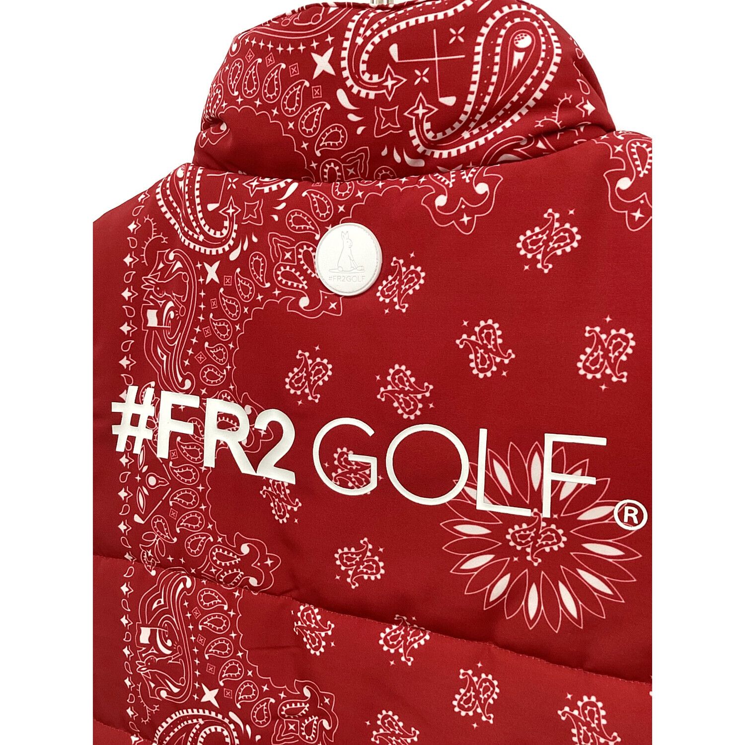 FR2 GOLF Golf Wear (Tops) Ladies SIZE M Red Paisley Pattern Vest