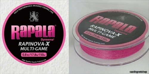 Rapala line Rapinova X multi-game pink 150m 0.8 No. Rapala 