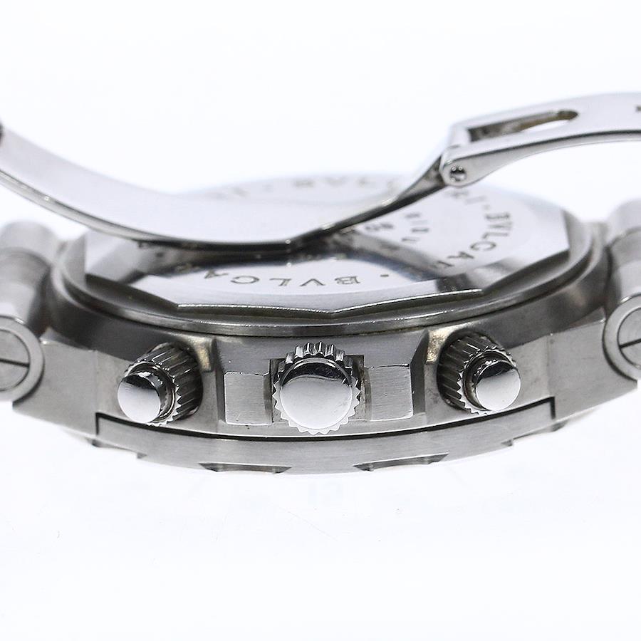 即納得価BVLGARI(ブルガリ) 腕時計 ディアゴノスクーバGMT SD38GMT メンズ SS×ラバーベルト/クロノメーター 黒 ディアゴノ