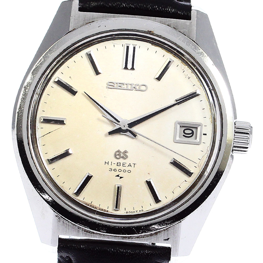 セイコー SEIKO 4522-8000 グランドセイコー ハイビート デイト 手巻き メンズ _776390【ev15】