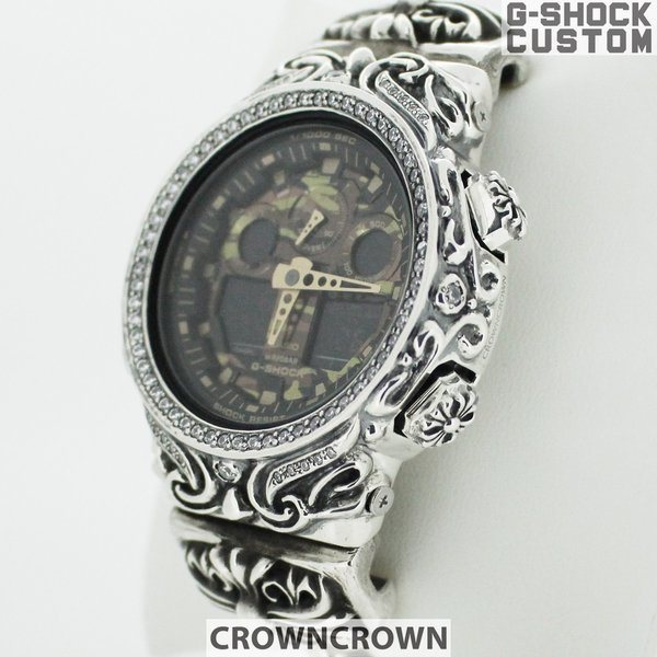 G Shock ジーショック カスタム メンズ 腕時計 Ga 100 Ga100 Cf1a カスタムベゼル おしゃれ 芸能人 人気 メンズ カモフラージュ Crowncrown Ga100 021 Zenplus