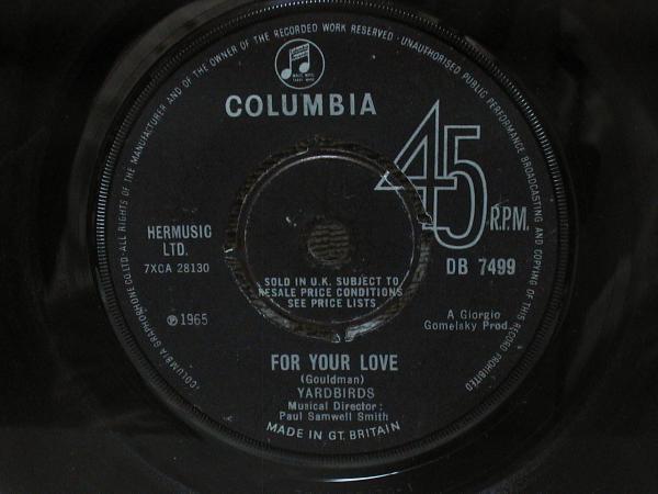 インド盤 オリジナル 7inch EP/The Yardbirds/For Your Love (フォー 