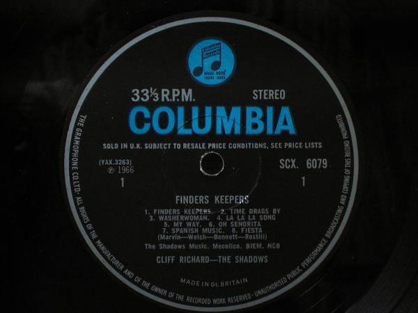 Cliff RICHARD★Finders Keepers UK Blue Columbia Stereo Original