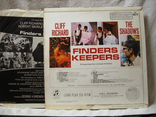 Cliff RICHARD★Finders Keepers UK Blue Columbia Stereo Original