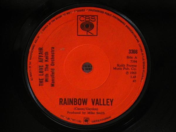 Buy 7inch☆LOVE AFFAIR☆Rainbow Valley/Someone Like Me UK CBS