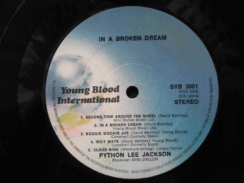 Python Lee Jackson☆In A Broken Dream UK Young Blood International