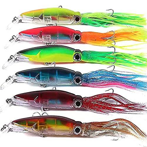 Buy Marlin Squid Shaped Lure Tuna 6 Color Fishing Lure Set 14cm 40g Hard  Rod with Triple Hook Floating Bait Octopus Skirt Jig Fishing Trick  Artificial Bait for Saltwater from Japan 