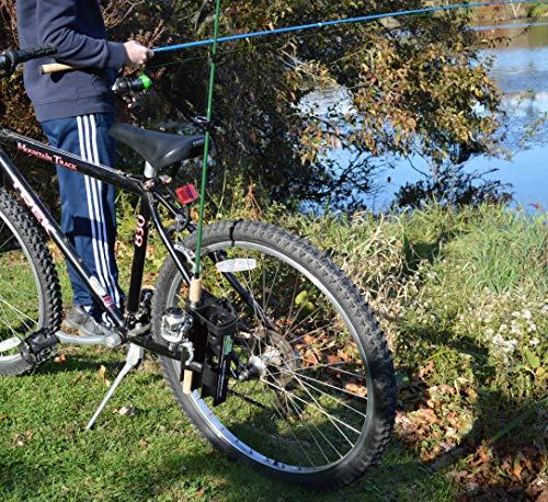 Fishing Rod Holder, Hold 2 Rods, Easily Mount Fishing Poles to Bike,  Secures Fishing Rods for Bicycle Fishing
