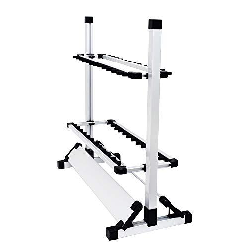  AKOZLIN Rod Stand, For 24 Rods, Aluminum, Fishing Rod Stand,  Fishing Rod Storage, Easy Assembly, Lightweight : Sports & Outdoors