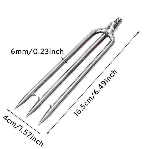 Buy Agatige 2Pcs 3 Prong Fish Spear, Stainless Steel Fishing