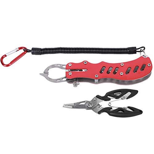 Buy Fish Grip Fish Pliers 2-Piece Set Fishing Tackle Set Fishing Pliers  Stainless Steel Rust Proof Fish Grabber Freshwater Sea Fishing  Multifunctional Tool Portable Easy to Use (Red) from Japan - Buy
