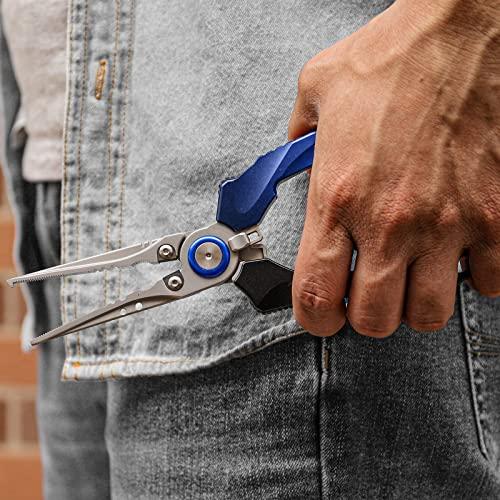 TRUSCEND Fishing Pliers Saltwater with Mo-V Blade Cutter