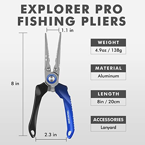 Buy TRUSCEND Fishing Pliers with Mo-V Blade Cutter for Saltwater, Corrosion  Resistant Teflon Coated Multi-Function Fishing Gear as Split Ring Pliers  Line Cutter Hook Remover Fishing Gift for Men Unique from Japan 