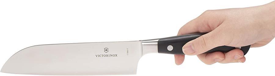 VICTORINOX(ビクトリノックス) 三徳包丁 17cm ブラック グランメートル 鍛造 万能包丁 プロ仕様 7.7303.17G