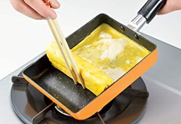 タマハシ(Tamahashi) 玉子焼き器 オレンジ 約14×35×6cm(深さ:約3cm) デイリー・エッグパン タマハシ(Tamahashi) 玉子焼き器 オレンジ 約14×35×6cm(深さ:約