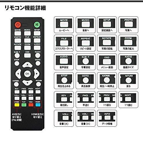 MTFOCUS HDMIマルチメディアプレーヤー HDMI/AV出力 フルHD画質 HDD内蔵可能 様々なファイル形式に対応 FMTMP250HD