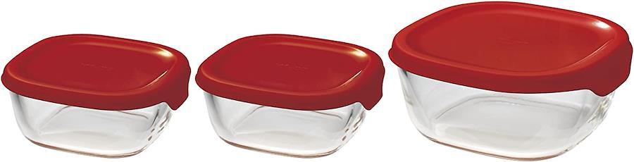 Buy HARIO Heat Resistant Glass Storage Container Made in Japan Red KST-2012-R  3 Pieces from Japan - Buy authentic Plus exclusive items from Japan |  ZenPlus