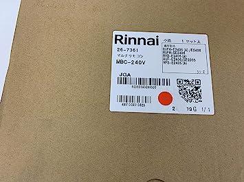 リンナイ Rinnai 【MBC-240V】マルチリモコン 品名コード：26-7361