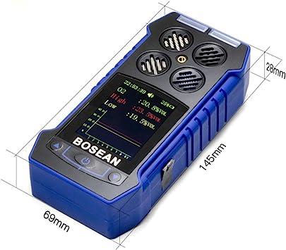 BOSEAN Composite Gas Measuring Instrument Portable 4-in-1 Gas