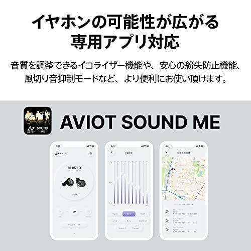 AVIOT TE-BD11t Wireless Earphones, Bluetooth Hybrid Active Noise Canceling,  Equipped with Dual Drivers, 18-Hour Playback, Ambient Sound Capture, Sound 