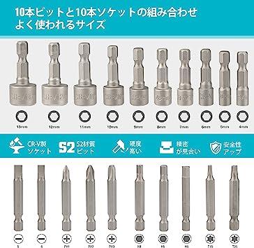 DURATECH インパクトドライバー 20V 充電式 コードレス LED照明ライト 過負荷保護 過熱保護 自動停止モー