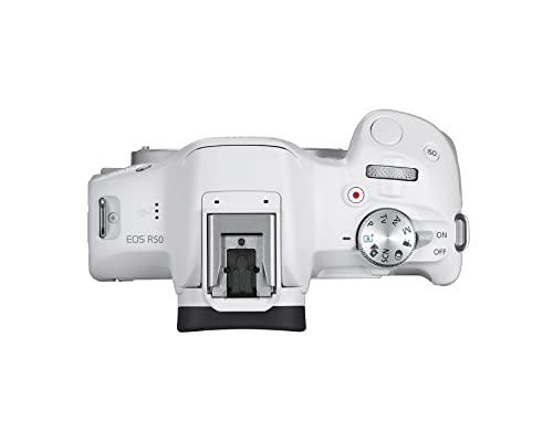 Canon ミラーレス一眼カメラ EOS R50 ボディのみ/ホワイト RFマウント 24.200万画素 4K動画 DIGIC X  イメージプロセッサー 被写体検知&トラッキング コンパクト スマホ接続 コンテンツクリエイター