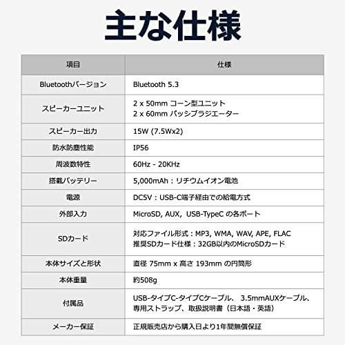 40s Bluetoothスピーカー 5.3 防水 防塵 ブルートゥーススピーカー 50