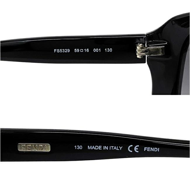 Fendi Sunglasses Black Gradation Lens FS5329 Oval Plastic Used FENDI  Eyewear Side Logo Simple