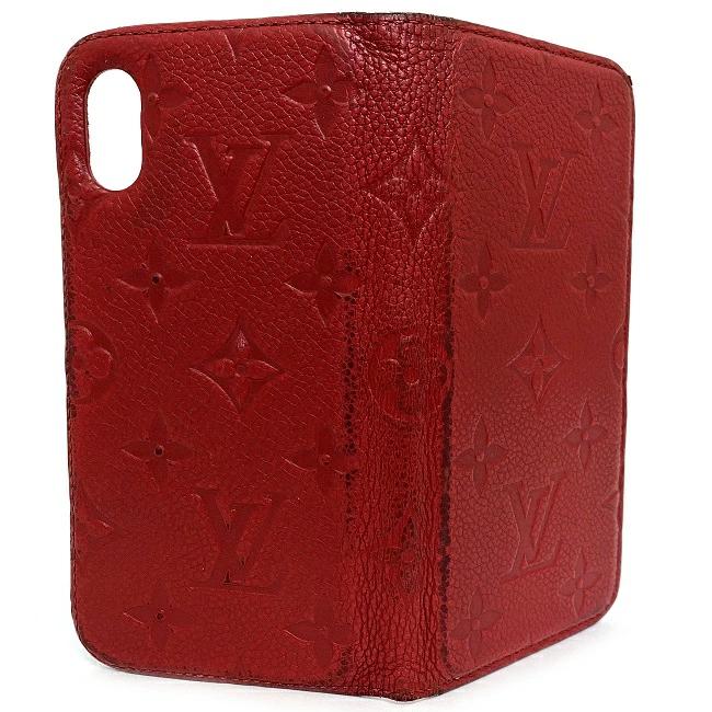 Buy Louis Vuitton Cover iPhone X Xs Folio Red Scarlet Monogram ...