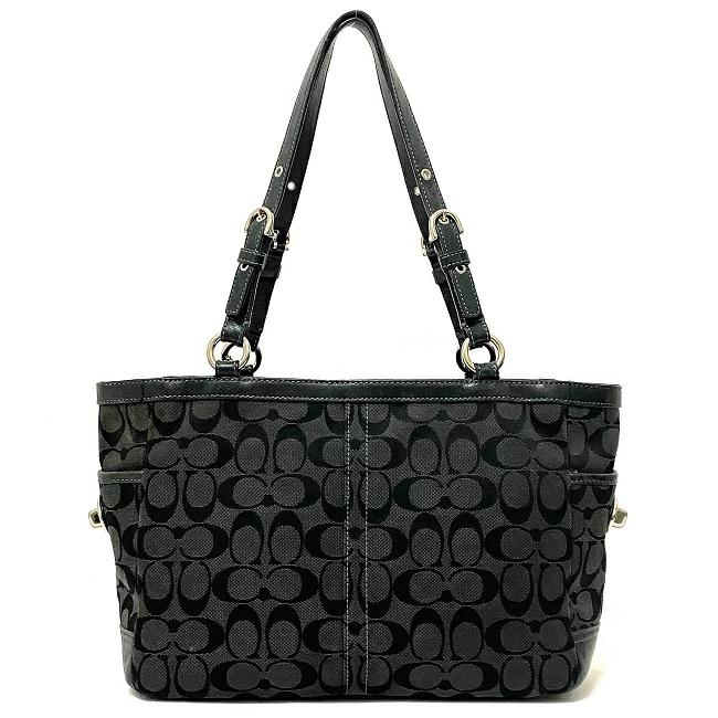 Coach purse black online and gray