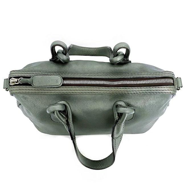 Buy Loewe 2way Bag Metallic Green Tote Bag Leather Used LOEWE ...