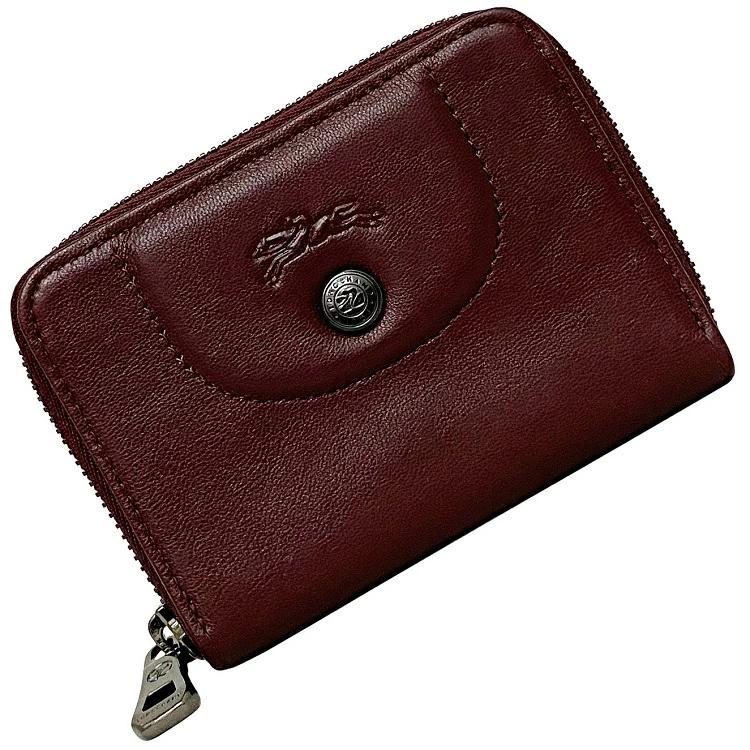 Longchamp coin purse discount leather