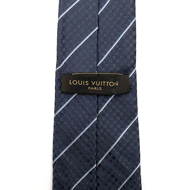 Buy Louis Vuitton Necktie Gray Blue White Micro Damier Good Condition Silk  100% Used IS0195 LOUIS VUITTON Stripe Logo from Japan - Buy authentic Plus  exclusive items from Japan