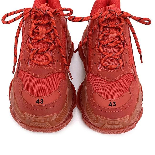 Balenciaga sneakers red triple S 541624 unused 27.0cm 43 mesh leather  rubber S rank BALENCIAGA men's shoes