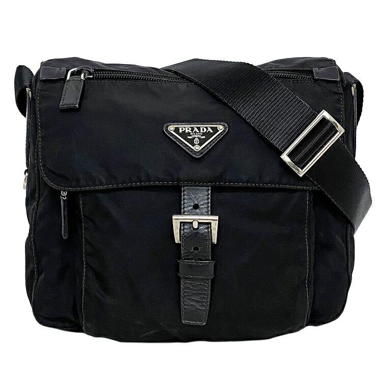 Buy Prada shoulder bag black silver NERO Testuto 1BD994 Pocono