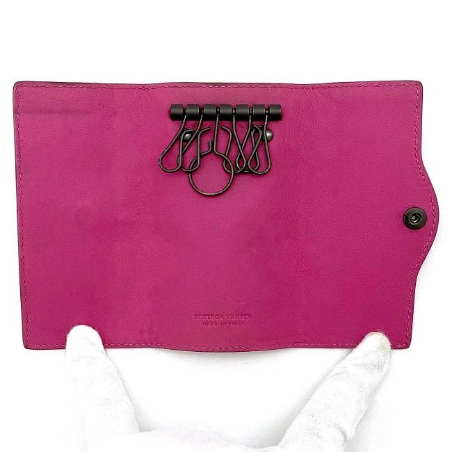 ■BOTTEGA VENETA■ボッテガヴェネタ■新品 ピンク6連 キーケース■保存袋箱もございます