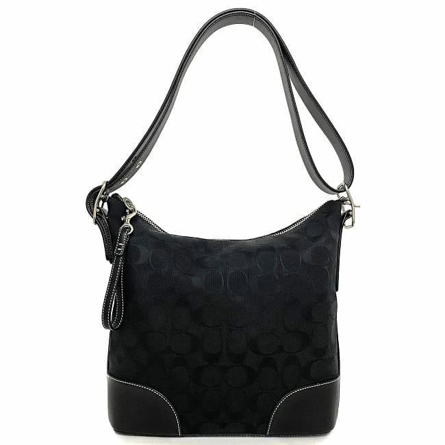 Used black coach purse hot sale